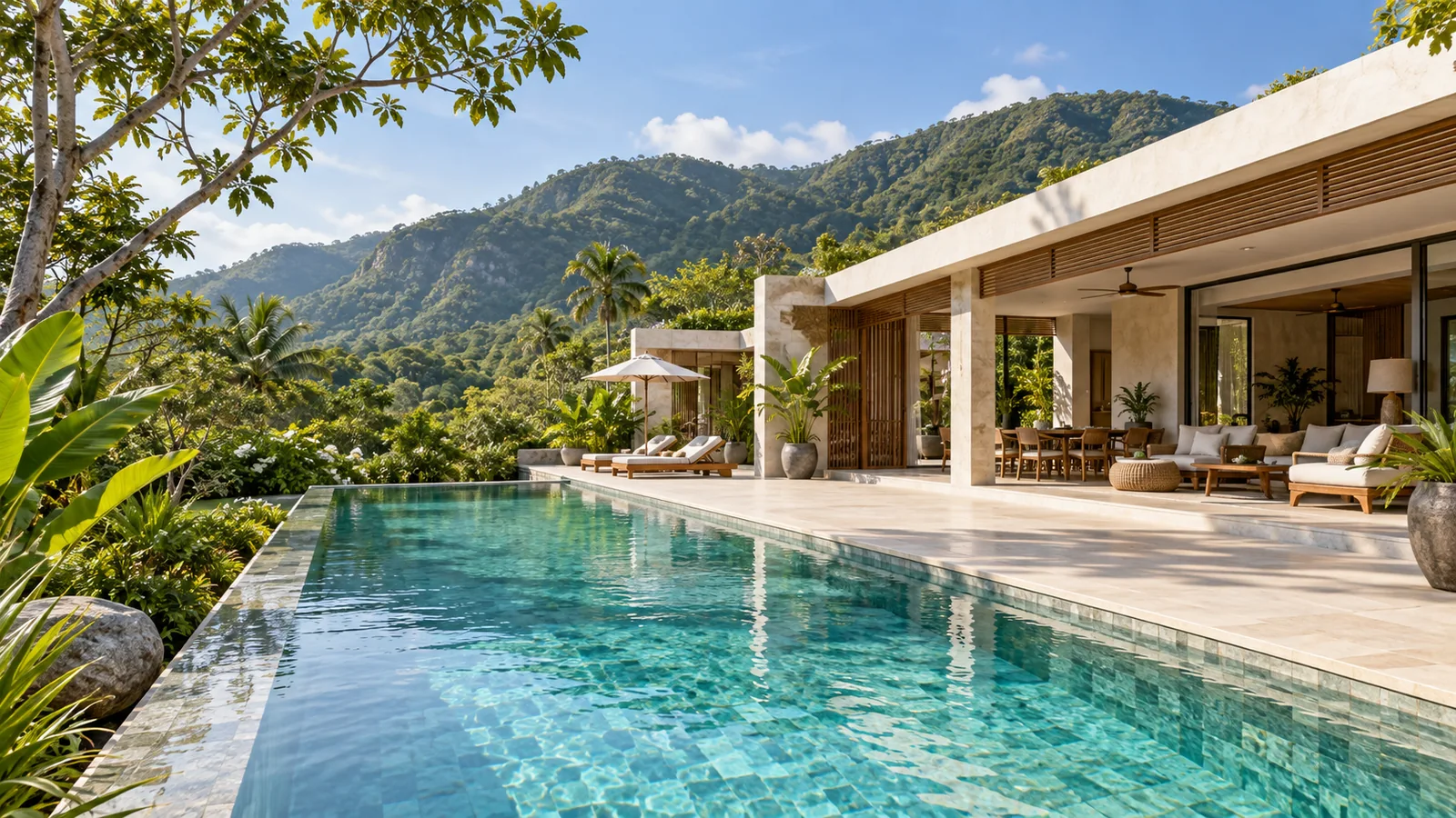 Villa inspiration: a private pool villa overlooking lush mountains